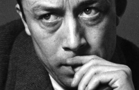 French writer Albert Camus (1913 - 1960) on a visit to London. Original Publication: Picture Post  6297 - Camus The Post Existentialist - unpub. Original Publication: People Disc  - HC0237   (Photo by Kurt Hutton/Getty Images)